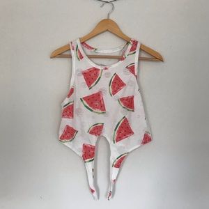 SHEIN | watermelon crop tie tanktop